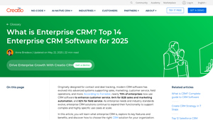 Screenshot of What is Enterprise CRM? Top 14 Enterprise CRM Software - Creatio