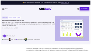 Screenshot of Best Commercial Real Estate CRMS for 2025 - CRE Daily