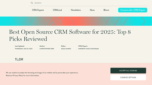 Screenshot of Best Open Source CRM Software for 2025: Top 8 Picks Reviewed