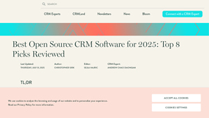 Screenshot of Best Open Source CRM Software for 2025: Top 8 Picks Reviewed