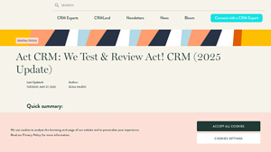 Screenshot of We Test & Review Act! CRM (2025 Update)