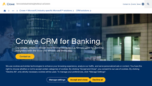 Screenshot of CRM software for banks - Crowe LLP