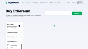 Screenshot of Buy Ethereum: Compare 20 Best Exchanges (191 Reviews)