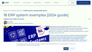 Screenshot of 18 ERP system examples [2024 guide] - Cube Software