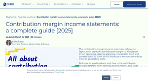 Screenshot of Contribution margin income statements: a complete guide [2025]