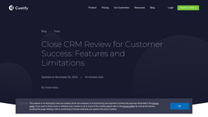 Screenshot of Close CRM Review for Customer Success: Features and Limitations