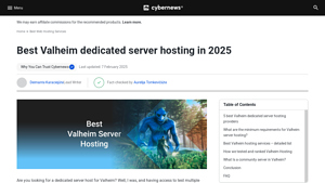 Screenshot of Best Valheim Server Hosting 2025: Instant Setup + DDoS Protection