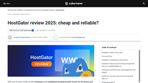 Screenshot of HostGator Review 2025: Is It Really Worth It? - Cybernews