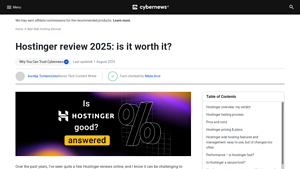 Screenshot of I've Tested Hostinger: My Full Review for September 2025