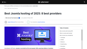 Screenshot of Best Joomla Web Hosting I've Tested 2025 - Cybernews