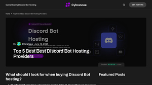 Screenshot of Top 5 Best Best Discord Bot Hosting Providers - Cybrancee