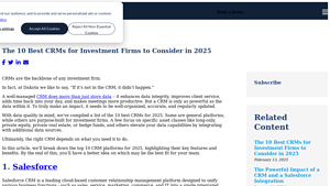 Screenshot of The 10 Best CRMs for Investment Firms to Consider in 2025 - Dakota