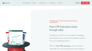 Screenshot of Free CTR Calculator (click-through rate) - DashThis