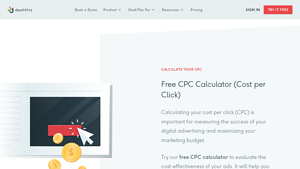 Screenshot of Free CPC Calculator (Cost per Click) - DashThis