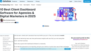 Screenshot of 10 Best Client Dashboard Software - Databox