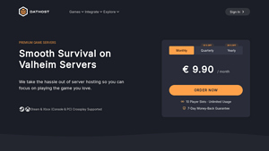 Screenshot of Valheim Server Hosting for Smooth Survival | DatHost