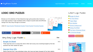 Screenshot of Logic Grid Puzzles