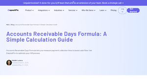 Screenshot of Accounts Receivable Days Formula: A Calculation Guide - DepositFix