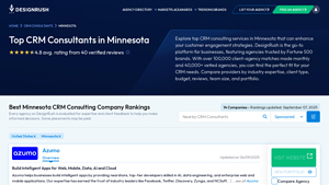 Screenshot of Top 10 CRM Consultants in Minnesota - Jul 2025 Rankings