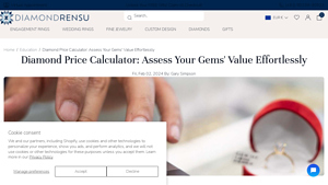 Screenshot of Diamond Price Calculator: Assess Your Gems' Value Effortlessly
