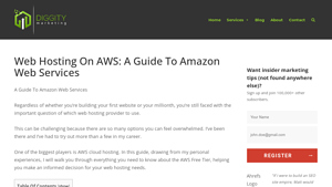 Screenshot of Web Hosting on AWS: A Guide to Amazon Web Services