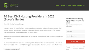Screenshot of 10 Best DNS Hosting Providers in 2025 (Buyer's Guide)