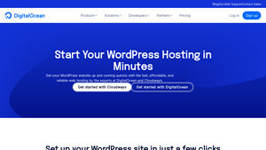 Screenshot of Cheap WordPress Hosting - Starting at $4/mo - DigitalOcean