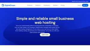 Screenshot of Small Business Web Hosting - DigitalOcean