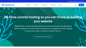 Screenshot of Joomla hosting - DigitalOcean