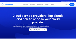 Screenshot of Read more on how to choose a cloud service provider - DigitalOcean