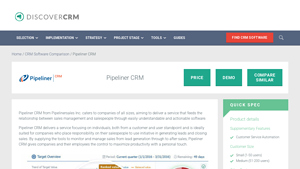 Screenshot of Pipeliner CRM Software - CRM Pricing, Demo & Comparison