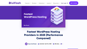 Screenshot of 15 Fastest WordPress Hosting Providers Compared for 2025