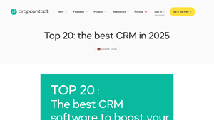 Screenshot of Top 20: the best CRM in 2025 - Dropcontact