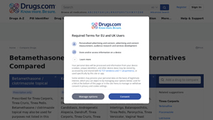 Screenshot of Betamethasone / clotrimazole topical Alternatives Compared