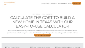 Screenshot of Calculate The Cost To Build A New Home In Texas