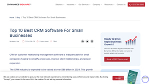 Screenshot of Top 10 Best CRM Software For Small Businesses - Dynamics Square