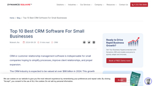 Screenshot of Top 10 Best CRM Software For Small Businesses - Dynamics Square