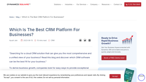 Screenshot of Which is the best CRM Platform for Businesses? - Dynamics Square
