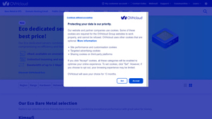 Screenshot of Low-cost dedicated servers - ECO OVHcloud