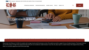 Screenshot of Calculadora de Ahorro - Edmonton State Bank