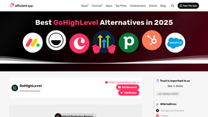 Screenshot of Top 9 GoHighLevel Alternatives & Competitors 2025