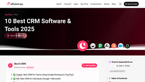Screenshot of 10 Best CRM Software & Tools 2025