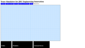 Screenshot of Truss simulator from JHU Engineering Innovation