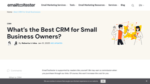 Screenshot of Best CRM for Small Business Owners in 2025 | Top 14