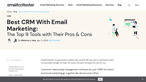 Screenshot of 9 Best CRMs with Email Marketing for Small Businesses (2025)