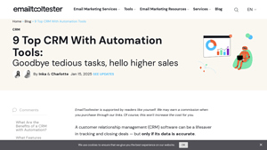 Screenshot of 9 Top CRM With Automation Tools for Small Businesses in 2025
