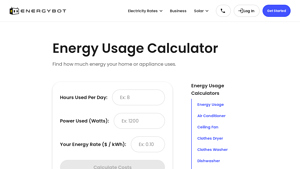 Screenshot of Energy Usage Calculator - EnergyBot