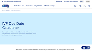 Screenshot of IVF Due Date Calculator | Enfamil