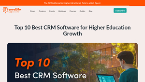 Screenshot of Top 10 Best CRM Software for Higher Education Growth - Enrollify