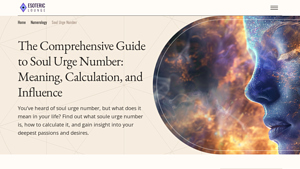 Screenshot of Discover Soul Urge Number Meaning in Numerology & Calculate It